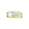 thumbnail image 1 of 14kt Yellow Two-tone Gold Mens Round Diamond Wedding Anniversary Band Ring 1/4 Cttw, 1 of 1