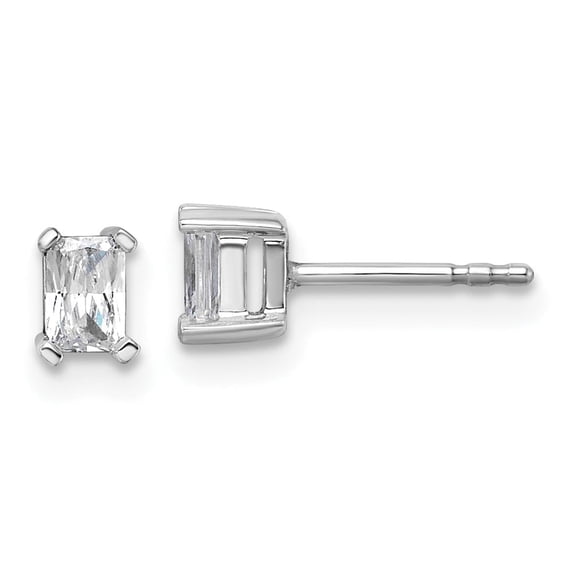 14kw 4.2x3.4mm Radiant Earring Mounting