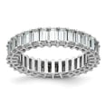 thumbnail image 1 of 14kw Emerald-cut D E F Pure Light Moissanite Eternity Band, 1 of 5