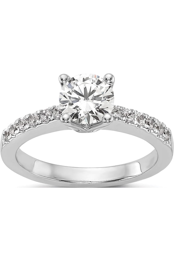 14kw Lab Grown Dia VS/SI Colorless Semi-Mount Engagement Ring