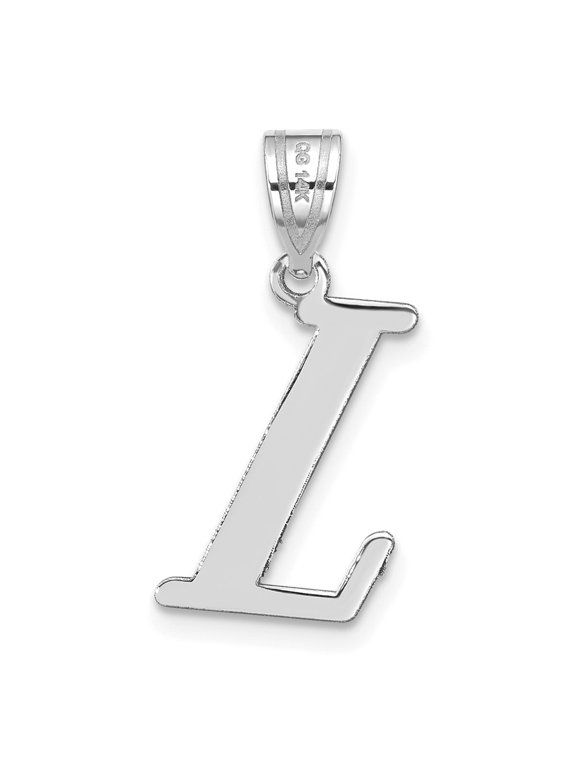 14kw Polished Letter L Initial Pendant