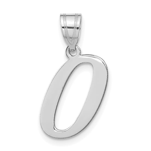 14kw Polished Letter O Initial Pendant