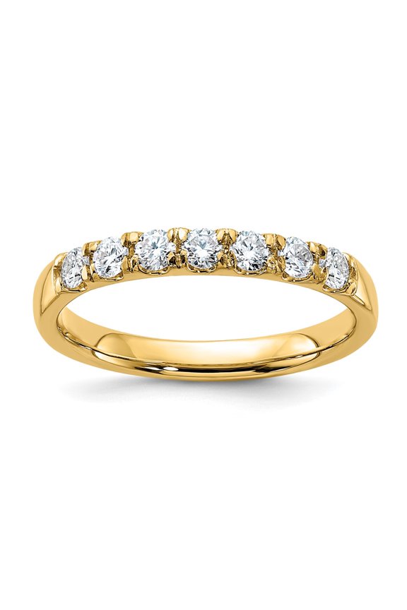 14ky 1/2ct. 7 Stone G H I True Light Moissanite Band