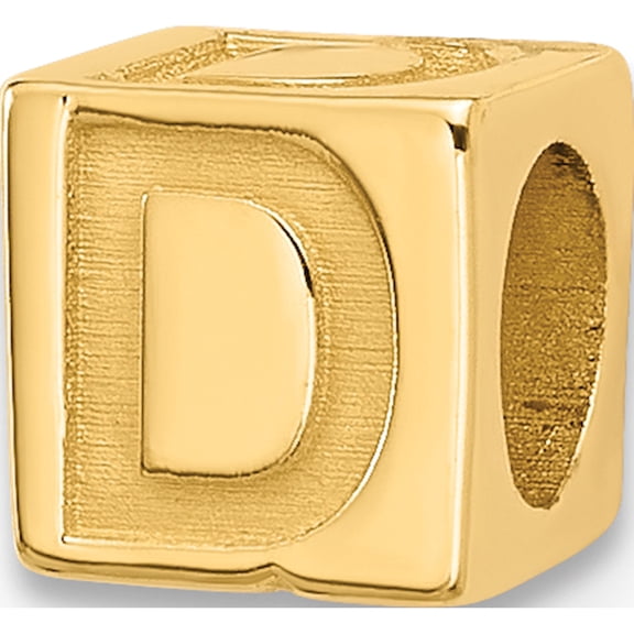 14ky Alphabet Bead Letter D Yellow Gold Material Gorgeous Fashionable Charming Designed for those who cherish timeless beauty