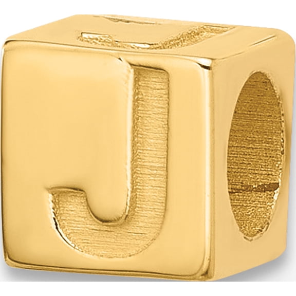 14ky Alphabet Bead Letter J Yellow Gold Material Unique Chic Precious Celebrate milestones with style and brilliance