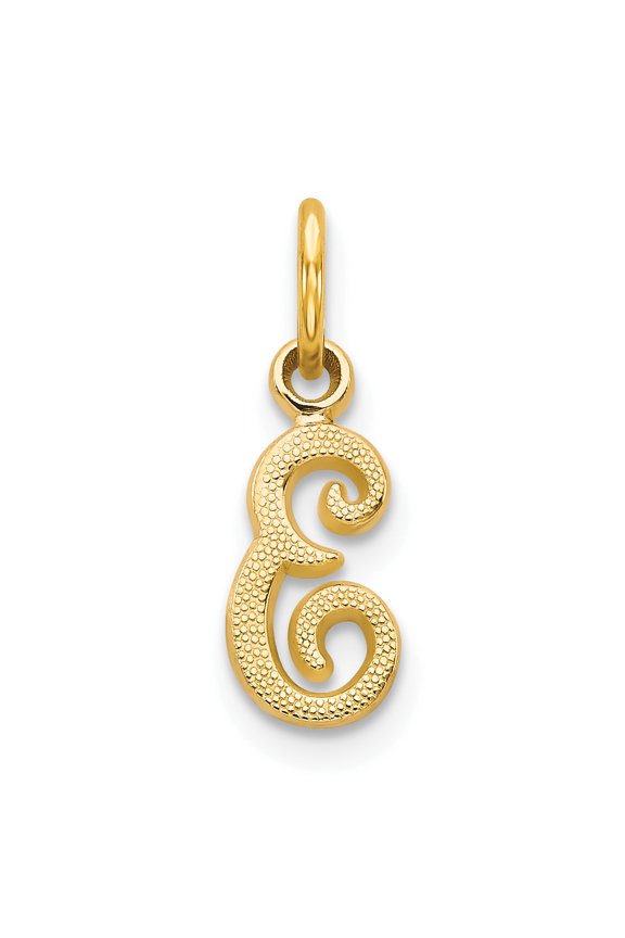 14ky Casted Initial E Charm