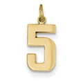 thumbnail image 1 of 14ky Casted Medium Polished Number 5 Charm, 1 of 1