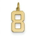 thumbnail image 1 of 14ky Casted Medium Polished Number 8 Charm, 1 of 1
