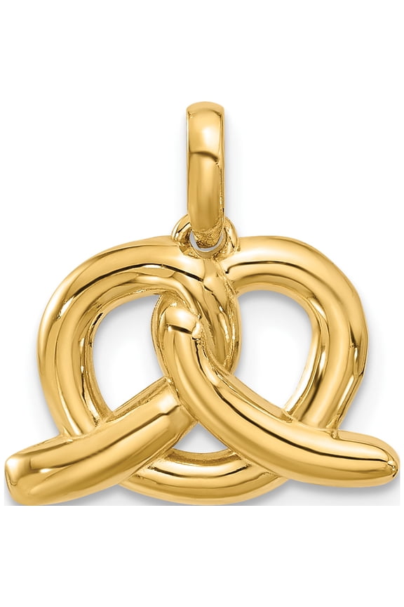 14K Yellow Gold Fancy Pretzel Charm