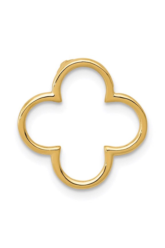 14ky Small Quatrefoil Design Chain Slide