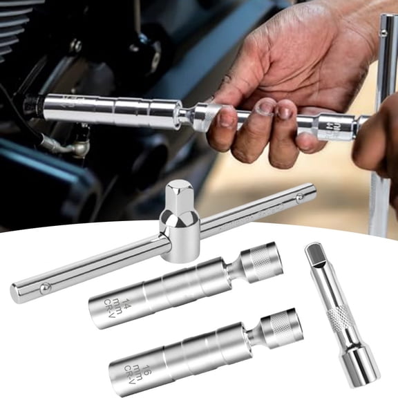 14mm 16mm Magnetic Spark Wrench Set with Sliding T Handle for Car Motorcycle