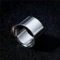thumbnail image 1 of 14mm/18mm Silver Polished Band Men's Jewelry 316L Stainless Steel Ring Size 6-14, 1 of 9