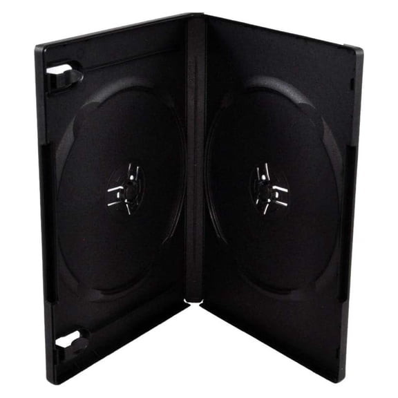14mm Black Standard Double Capacity Case and Outter Clear Sleeve, 100 Pieces Pack