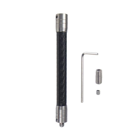 14mm Camera Stabilizer Rod Stainless Steel Lock Screw 1/4inch Threaded Mount Adjustable For Photography