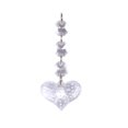 14mm Crystal Acrylic Bead Curtain with Heart Pendant 10PCS for