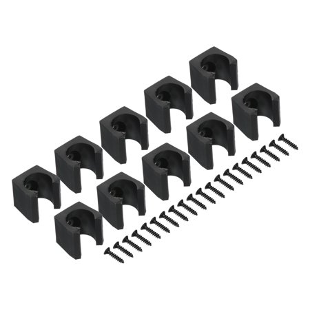 14mm Dia Billiards Snooker Cue Locating Clip Holder Fishing Rod Racks, 10 Pack