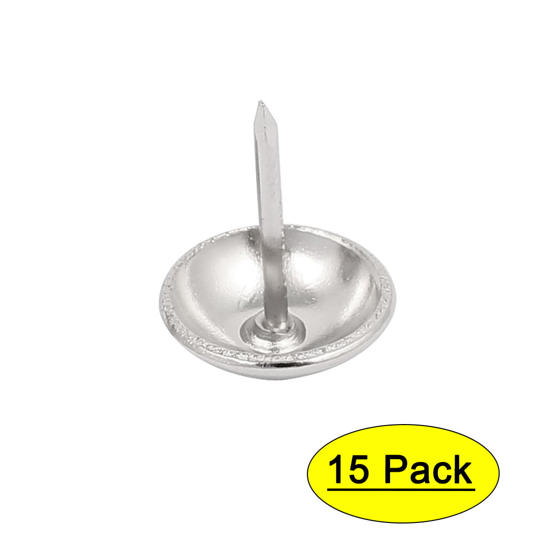 Hilitchi 200-Pieces 7/16''(11mm) Silver Antique Tacks Nail Pins Upholstery Nail Tacks Furniture Thumb Tack Pins Assortment Kit (Silver)
