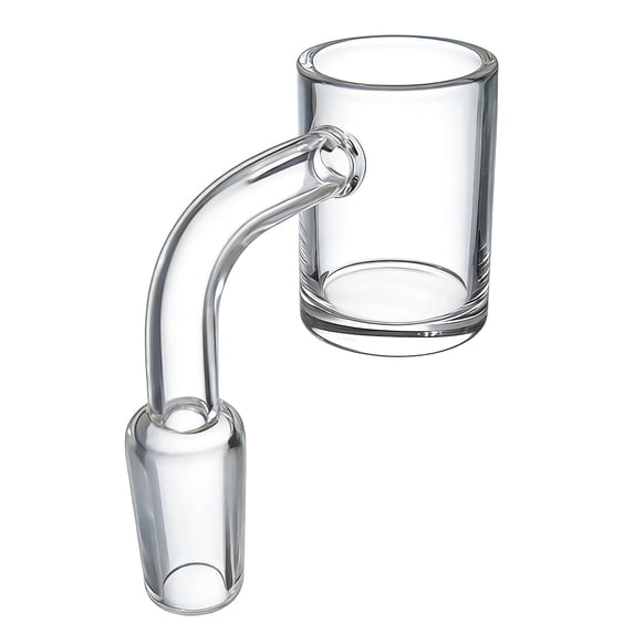 14mm Laboratory Glass Funnel with Right-Angle Buffer Zone, Quartz Glass Laboratory Funnel for Chemistry Lab Researchers & Science Educators,Anti-Splash Reusable Filtration Labware,Clear,1.4x1"