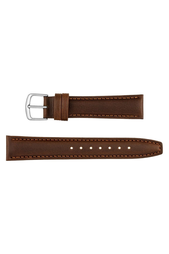 14mm Light Padded Brown Oil-Tan Leather Watch Strap