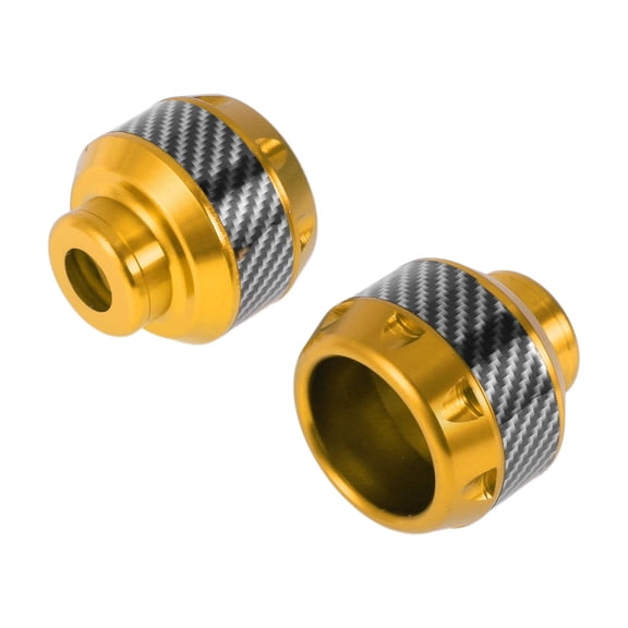 14mm Motorcycle Slider Frame Aluminum Alloy Carbon Fiber Wheel Fairing Protection Crash Pad Protector Guard 48mm 46mm Gold Tone 2 Pcs