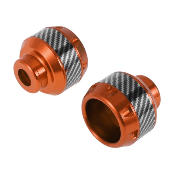 14mm Motorcycle Slider Frame Aluminum Alloy Carbon Fiber Wheel Fairing Protection Crash Pad Protector Guard 48mm 46mm Orange 2 Pcs
