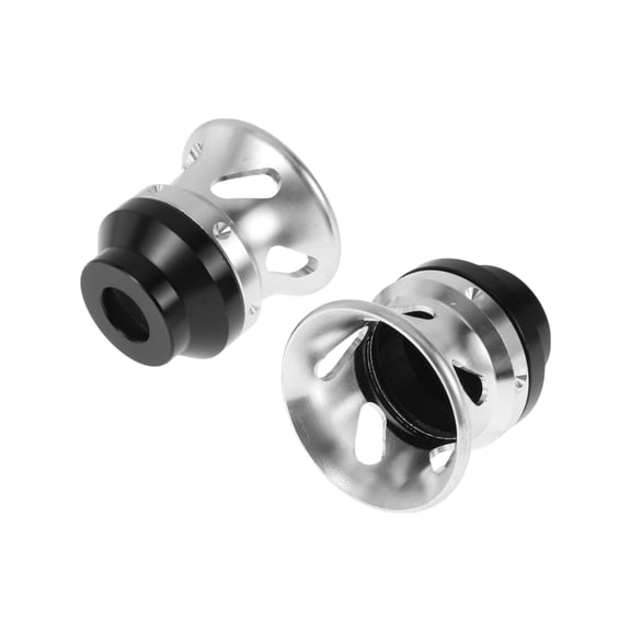 14mm Motorcycle Slider Frame Aluminum Alloy Wheel Fairing Protection Crash Pad Protector Guard 46mm 46mm Silver Tone Black 2 Pcs