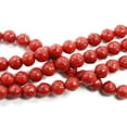 thumbnail image 1 of 14mm Red Howlite Carved Round Beads For Jewelry Making, 1 of 1