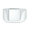thumbnail image 1 of 14mm Signet Plain Band High Polished Solid 925 Silver Thumb Ring Size 10, 1 of 5