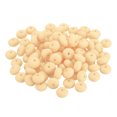 thumbnail image 1 of 14mm Silicone Beads, 50PCS Silicone Beads Bulk Abacus Spacer Beads Lentil Focal Cute for Pens Keychain, Beige, 1 of 6