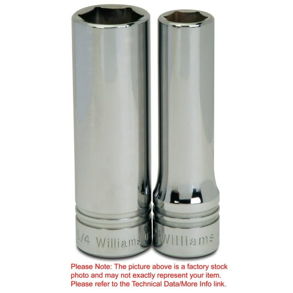 14mm x 1/2" Drive 6 Point Deep Supertorque Socket, Chrome Finish. Not Suitable For Impact Use. Williams # JHW32714