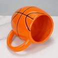 thumbnail image 1 of EPFamily 14oz 3D Basketball Ceramic Mug, Novelty Orange Sports Coffee Cup with Large Comfort Handle, Basketball Coach Appreciation Gift for Men, Sports Fan Dad Husband, 1 of 9