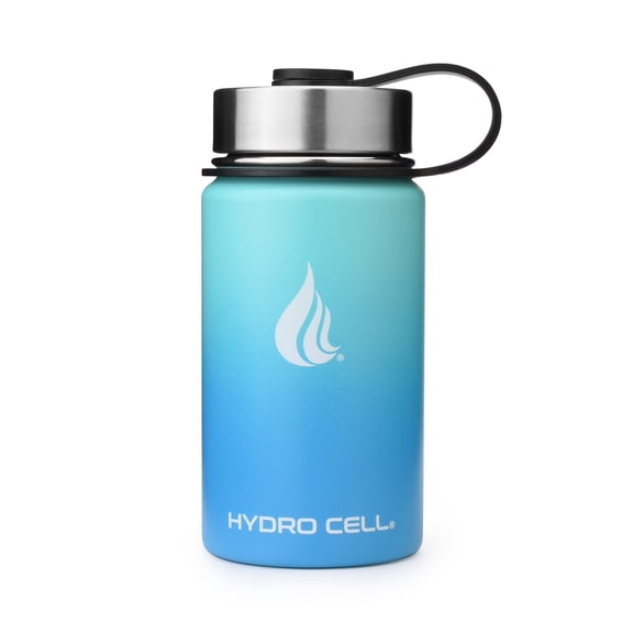 14oz (Fluid Ounces) Wide Mouth Hydro Cell Stainless Steel Water Bottle Teal/Blue