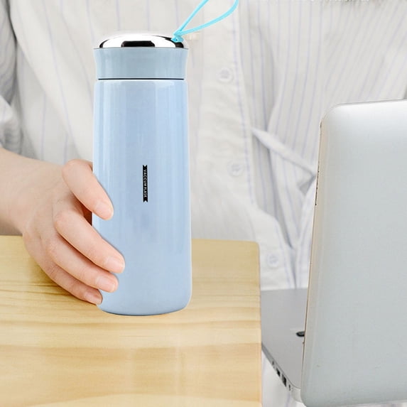 14oz Insulated Water Bottle, Stainless Steel Vacuum Flask, Leak-Proof & 24h Cold/12h Hot, Drinkware, Travel Tumbler, for Outdoor Sports Camping(Blue)