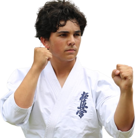 14oz Bleached Kyokushin Karate Uniform Kids & Adult Gi Martial Arts Uniform Unisex Karate gi White (3-8)