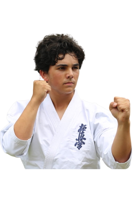 14oz Bleached Kyokushin Karate Uniform Kids & Adult Gi Martial Arts Uniform Unisex Karate gi White (3-8)