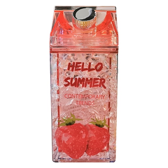 14oz Milk Carton Water Bottle - Double-Walled, Refrigerant Filling - Leakproof, for Outdoor Sports, Travel & Camping, Keep Beverages Cool