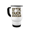 thumbnail image 1 of 14oz Travel Mug, Duck Duck Boom Camo, Duck Hunting Mug, Waterfowl Mug, Duck Hunting Gift, Gift For Dad, Hunting Cup, Waterfowl Coffee Cup, White, 1 of 1