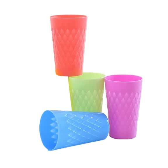 14oz Tumbler Cups, Unbreakable Stackable Water Drinking Cup, Light Weight Tumblers for Juice Smoothies Milk Water, BPA Free, Microwave Dishwasher Safe (Set of 12)