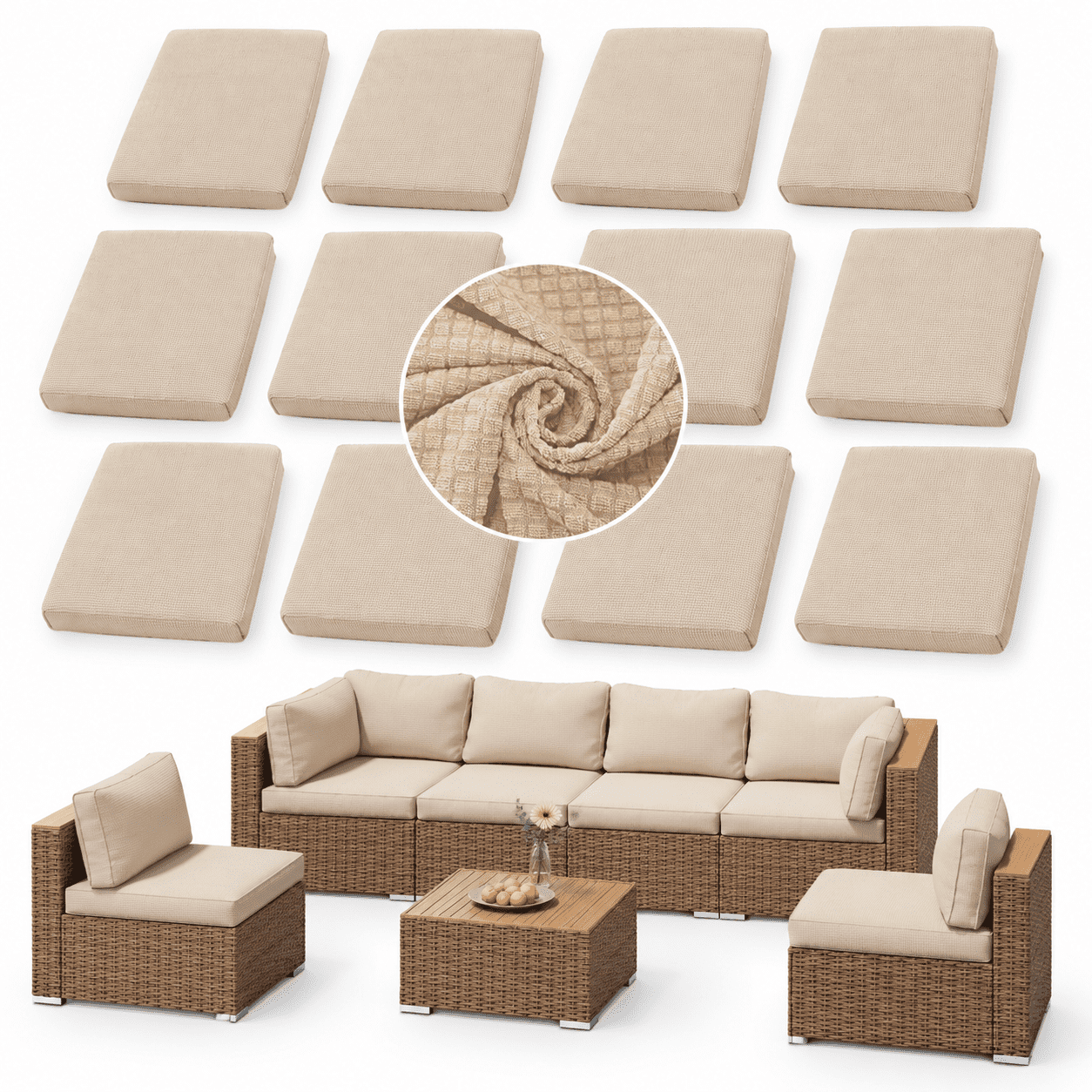 14patio Cushion Coversniture Couch Seat Slipcovers - Walmart.com