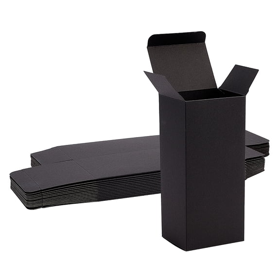14pc Rectangle Paper Boxes for Glasses Packaging Black 17x6.2x7.9cm