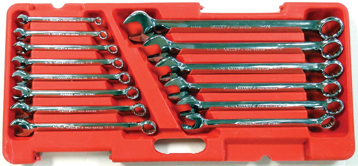 14pc SAE Long Pattern Combination Wrench Set