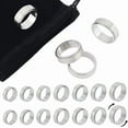 thumbnail image 1 of 14pcs 7 Sizes Stainless Steel Blank Ring Spinner Ring Rotatable Fidge Spinner Rings Laser Inscription Plain Blank Finger Ring Stress Anxiety Relief Rotating Ring Finger Band Rings, 1 of 7