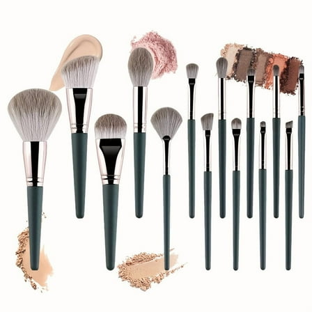 14-Piece Premium Makeup Brush Kit – Soft Synthetic Bristles for Flawless Application