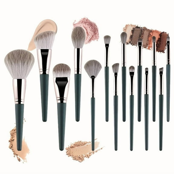 14-Piece Premium Makeup Brush Kit – Soft Synthetic Bristles for Flawless Application