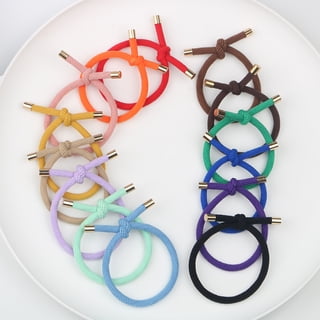 14pcs Elastic Hair Ties Elastics,Stretchy Rubber Bands,Women Elastic Knotted Hair Rope Ponytail Holders for Thin Thick Wavy Curly Straight Long Hair (Mixed Color)