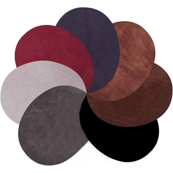 14pcs Elbow Patches 7 Colors Iron On Patches Oval Elbow Suede Fabric Appliques Cloth Sew On Knee Patches Repair Patches