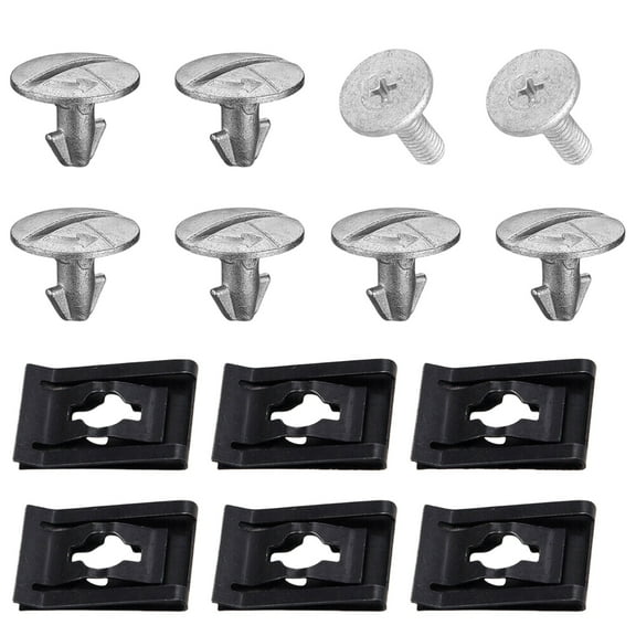 14pcs Engine Splash Shielding Fasteners Vehicle Engine Covers Pin & Screw Set Vehicle Accessories for Automotve Use