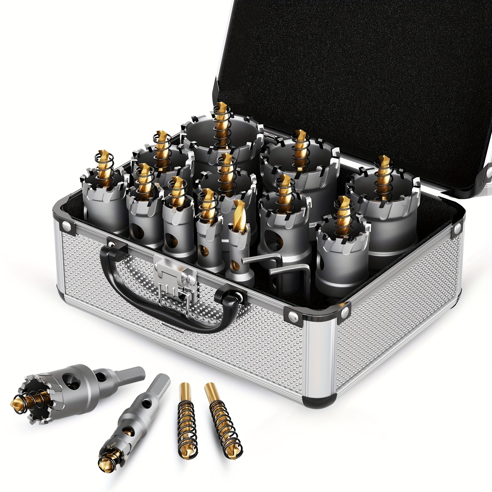 Wrench Rocks 14pcs High-End Alloy Hole Saw Set, Impact Socket/Driver/Wrench Kit ...
