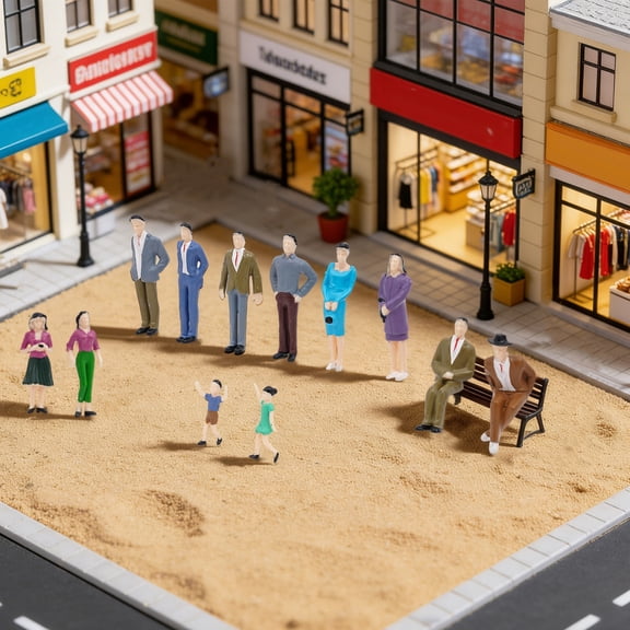 14pcs Model Train G scale Sitting Figures 1:25 Painted People different Poses