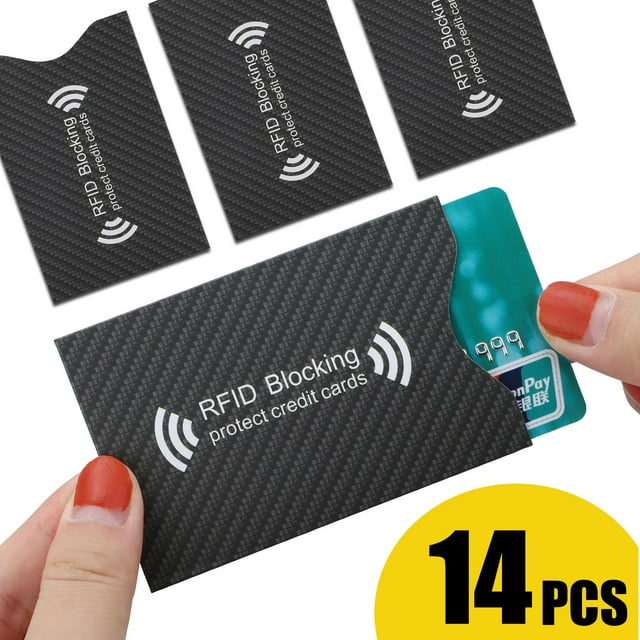 14pcs RFID Blocking Sleeves, TSV Credit Card Protector, Identity Theft